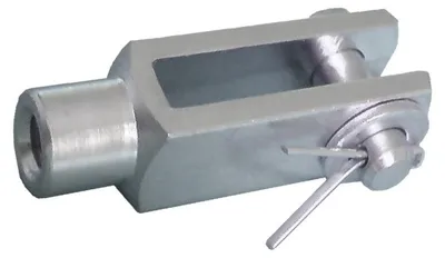 Produktbild von 2 Stück - Gabelkopf 6x24 - M6 mit Splintbolzen DIN 71751 verzinkt