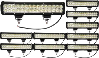 Produktbild von 10pcs 90W Auto LED Light Bar,Greenmigo Offroad Zusatz Scheinwerfer Geführtes Arbeits-Licht-Bar Wasserdicht IP67 Lightbar Scheinwerfer für Offroad Traktor SUV UTV ATV