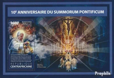 Produktbild von Briefmarken Zentralafrikanische Republik 2017 Mi Block 1662 (kompl. Ausgabe) postfrisch Summorum pontificum