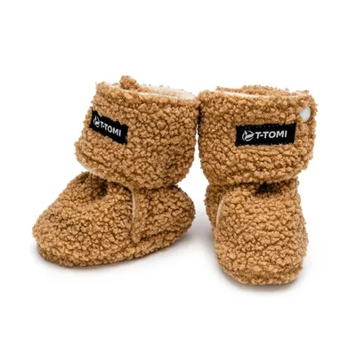 Produktbild von T-TOMI Krabbelschuhe TEDDY Brown (6–9 Monate) WARM