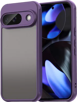 Image de Étui pour Google Pixel 10, dos mat translucide avec protection de l'appareil photo, étui de protection antichocs Violet