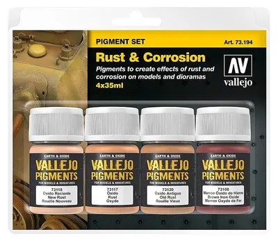 Immagine prodotto di Vallejo Pigments Set Ruggine e Corrosione - 573194 4x35ml Set di colori per aerografo