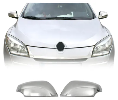Produktbild von Spiegelkappen Spiegelabdeckung für Renault Fluence 2010-2014 Edelstahl Silber