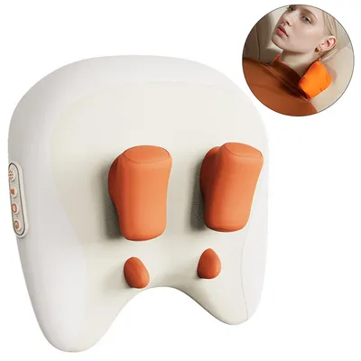 Produktbild von Nackenmassageger?t, Shiatsu-Rš¹ckenmassageger?t,mit 4 Massagek?pfen,3 Modi, 2 Heizstufen, 2000 mAh Akku,fš¹r Kopf, Schultern, Rš¹cken, Beine