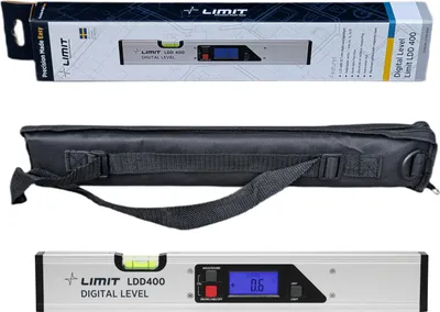 Obrázok produktu pre Digitálna magnetická vodováha s kufríkom 400 mm LIMIT LDD400