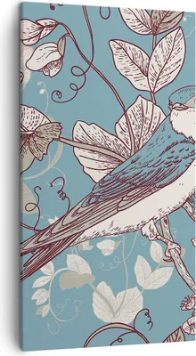 Produktbild von Bild auf Leinwand - Leinwandbild - Vogel Baum modern - 45x80cm - Wand Bild - Wanddeko - Wandbilder - Leinwanddruck - Bilder - Kunstdruck - Wanddekoration - Leinwand bilder - Wandkunst - PA45x80-3585