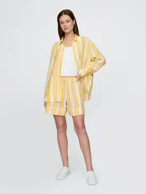 Produktbild von GAP Leinen-Shorts XL Gelb aus 100% Leinen, atmungsaktiv, lockerer Schnitt