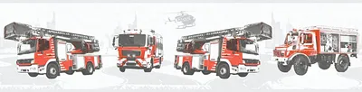Produktbild von A.S. Création Bordüre Little Stars grau rot schwarz 5,00 m x 0,13 m 358142 35814-2