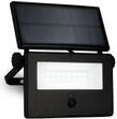 Obrázek produktu pro Solární LED venkovní nástěnné svítidlo, černé, včetně IR senzoru