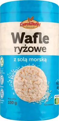 Obrázek produktu pro Wafle ryżowe z solą morską Eurowafel 100 g