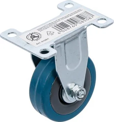 Produktbild von Bockrolle aus Gummi mit Anschraubsockel, Ø 50 mm, Tragfähigkeit bis 40 kg