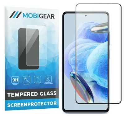 Produktbild von Mobigear Premium Displayschutzfolie für Xiaomi Redmi Note 12 Pro 5G, gehärtetes Glas, Panzerglasfolie - Kompatibel mit Hüllen - Schwarz