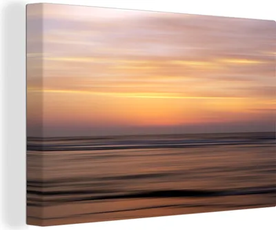 Produktbild von OneMillionCanvasses® - Leinwandbilder - 150x100 cm, Sonnenuntergang am Meer, Wandbilder Kunstdruck Wanddekoration