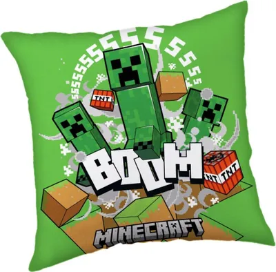 Zdjęcie produktu dla Poduszka Minecraft 40x40cm - dekoracja Creeper Boom dla graczy