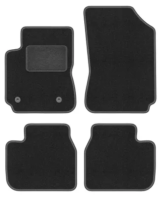 Image de Tapis de sol en moquette pour Citroen C4 Cactus II 2018- (crossover) – jeu 4 pièces, gris graphite, sur mesure – Wielganizator LUX