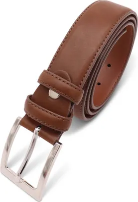 Produktbild von Safekeepers Veganer Ledergürtel für Männer, Herren Gürtel, Herrengürtel Anzuggürtel Jeansgürtel für Männer Verdrehter Schnalle Breite 3,5cm – undefined / braun