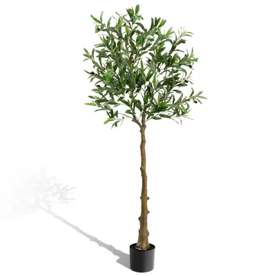 Produktbild von FCH Künstliche Olivenbaum 150 cm, 650 Blätter, 26 Früchte, Simulationsbaum