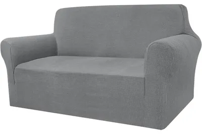 Produktbild von Sofabezug Stretch Jacquard 2 Sitzer Hellgrau