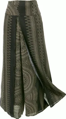 Produktbild von Palazzohose, Offene Boho Sommerhose, Hosenrock - Taupe, Damen, Braun, Viskose, Hosen