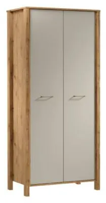 Produktbild von Garderobenschrank mit Kleiderstange Regal Holzschrank Kleiderschrank