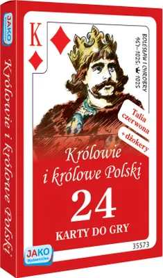 Obrázok produktu pre Karty do Gry Królowie i Królowe Polski 24 Talia Czerwona