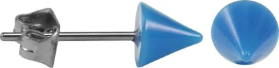 Produktbild von Chirurgenstahl Ohrstecker Acrylspitze Größe - 3 mm Farbe - Hellblau