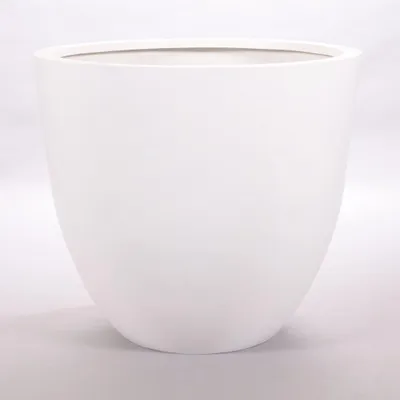Produktbild von Elegant Einrichten | Pflanzkübel | Fiberglas | rund konisch | D90xH80cm | perlmutt weiß.