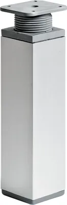 Produktbild von Hettich Möbelfuß 4,0 x 15 - 16,8 cm Aluminium-Optik - 1 Stück