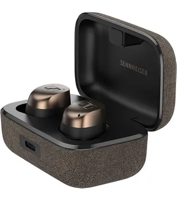 Obrázok produktu pre Sennheiser Momentum True Wireless 3 Earbuds Bluetooth slúchadlá do uší na hudbu a hovory s adaptívnym potlačením šumu, IPX4, Qi nabíjanie, 28 hodín výdrže batérie, čierne, 509180