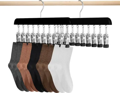 Image de Sokkendroger - Porte-linge en bois - Convient pour les chaussettes et les sous-vêtements - 2 pièces - Bois
