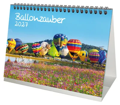 Produktbild von Ballonzauber DIN A5 Tischkalender 2027 Heißluftballon - Seelenzauber