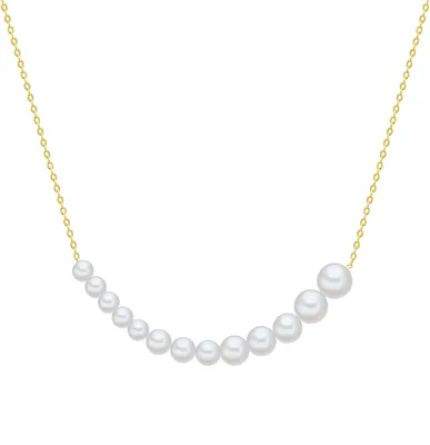 Produktbild von Valero Pearls Perlen-Kette Sterling Silber Süßwasser-Zuchtperle 40,0 cm Basiskette + 7,0 cm Verlängerung 50100169