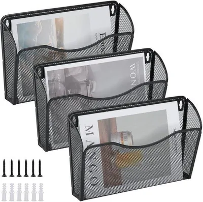 Produktbild von Metallene Wandmappenhalter A4 Organizer schwarz