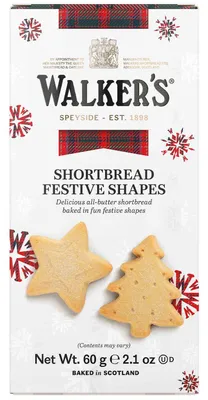 Produktbild von Walker's Shortbread Festive Shapes 60g