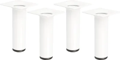 Produktbild von 4er Set Möbelstützen Weiß Möbelbeine Höhe 100mm Möbelfüße Tischbeine Couchfüße ø 30mm Schrankfüße