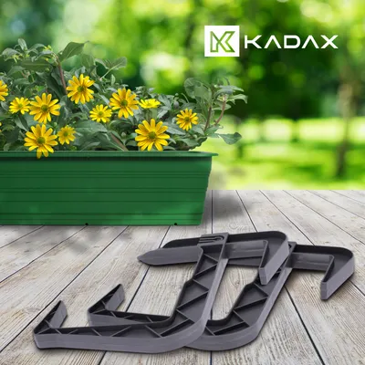 Produktbild von KADAX Blumenkastenhalterung ohne Bohren "Mosjo", Halterungen, Blumentöpfe für Balkon, Grafit, 2 Stück