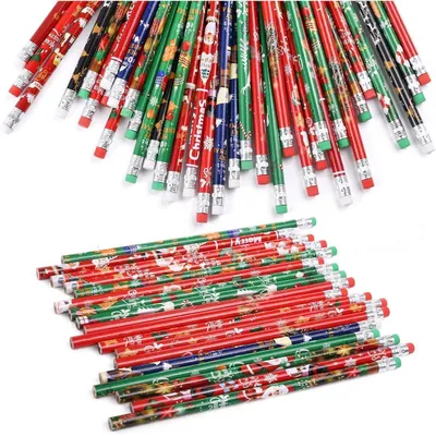 Productafbeelding van Potloden, Kerstmis, 36 stuks, adventskalender, 12 motieven, set van 5