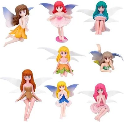 Immagine prodotto di Accessori per mini-giardini a tema animale, set da 8 pezzi: colorate statuine da giardino, ornamenti in legno, decorazioni per esterni, elementi decorativi per piante, piccole statuine a tema animale