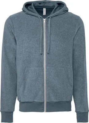 Produktbild von Bella + Canvas - Hoodie mit durchgehendem Reißverschluss für Herren/Damen Uni RW7760 (L) (Schiefergrau meliert)
