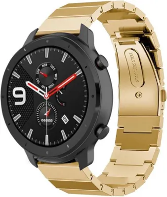 Produktbild von Strap-it Xiaomi Amazfit GTR Metallarmband (Gold)