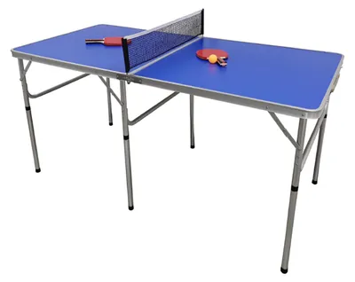 Imagen del producto de Mesa de ping pong plegable - MDF y aluminio - 152x76x76 cm - Incluye paletas y pelotas - Mesa deportiva