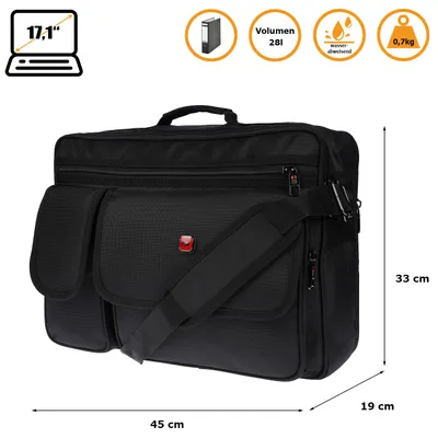 Produktbild von Xl XXL Umhängetasche Flugbegleiter Tasche Messenger Arbeitstasche