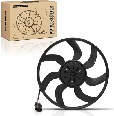 Imagen del producto de Radiador de motor, modelo Frankberg 1x, ventilador simple, sin marco para el ventilador del radiador, compatible con: VW Touareg, Audi A4 8W2 8WC, Audi Q7 4MB