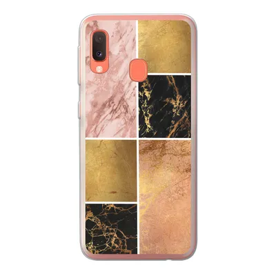 Produktbild von MuchoWow® Handyhülle Schutzhülle Hülle für Samsung Galaxy A20e Marmor - Rosa - Gold Silikon Softcase Handy Hülle - Abdeckung