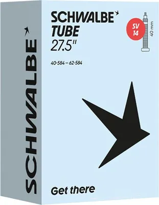 Image de Chambre à air VTT 27,5 pouces, valve Presta - Compatible avec les pneus larges tout-terrain - Schwalbe