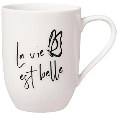 Produktbild von Villeroy & Boch Statement Becher mit Henkel La vie est belle