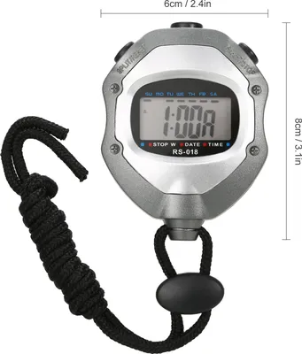 Obrázek produktu pro Vodotěsné stopky, digitální ruční časovač LCD, chronograf, sportovní počítadlo s náramkem pro plavání, běh, fotbalový trénink