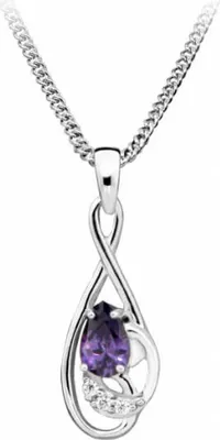 Produktbild von Fashion necklace with amethyst zircon SC402
