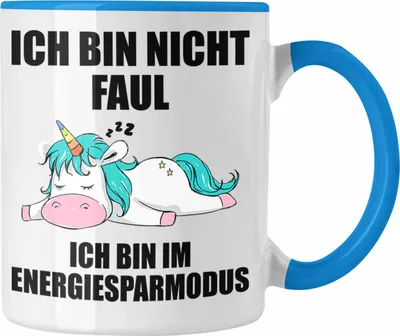 Produktbild von Trendation - Faule Kollegin Geschenk Arbeitskollege Lustige Tasse mit Sprüchen (Blau)