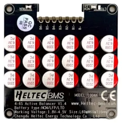 Imagen del producto de Equilibrador de baterías, carga equilibrada de manera eficiente, bajo consumo de corriente, para baterías de 4-6 celdas, 5A